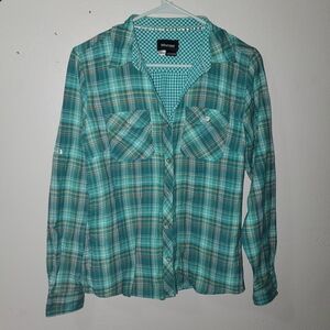 Marmot Green Plaid Button Down Shirt